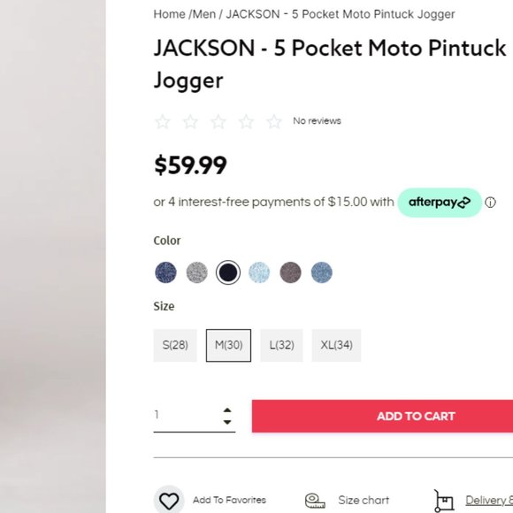 Men Jackson Jogger Dark Blue - Medium - Picture 2 of 2